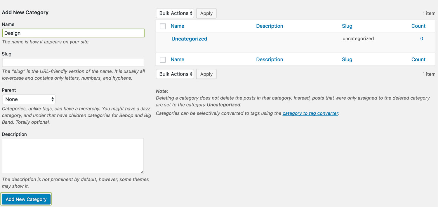 Define Categories