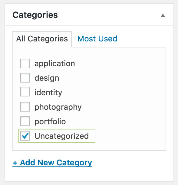 Exclude Project Uncategorized