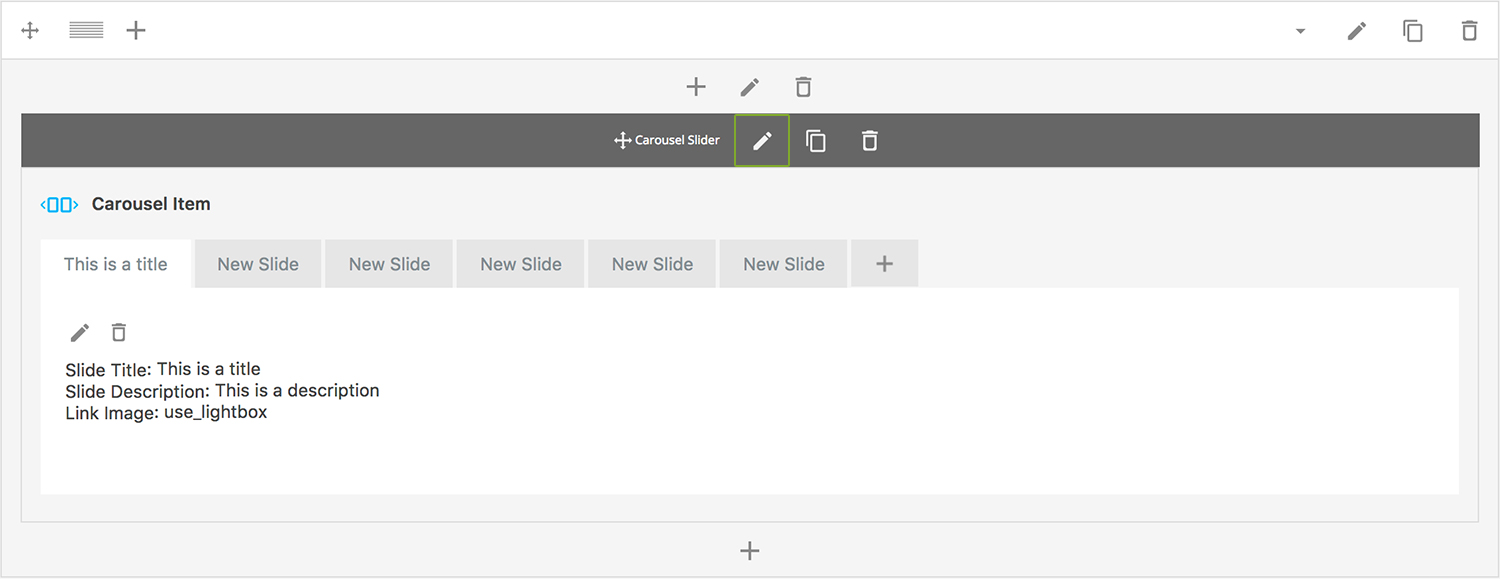 Carousel Slider Section Settings