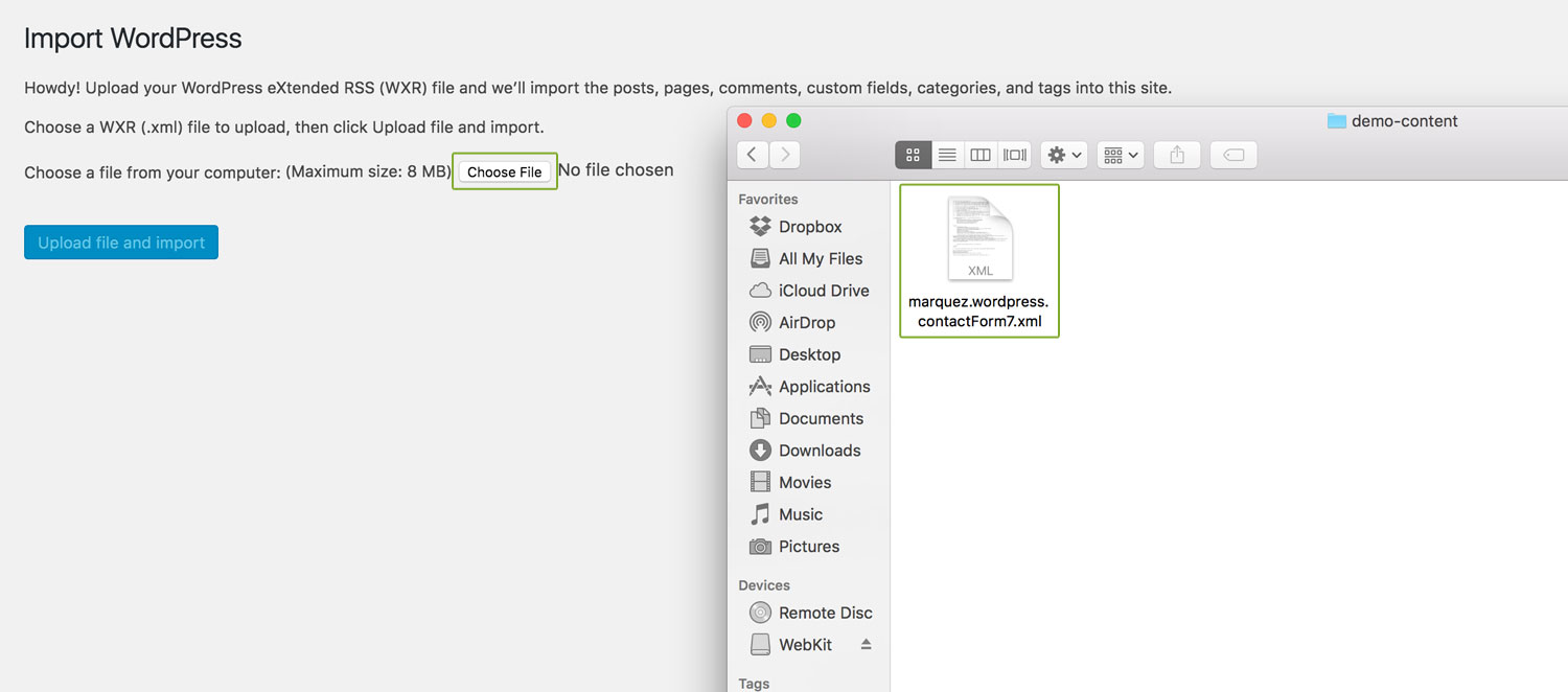 Import Form Data - WordPress Importer