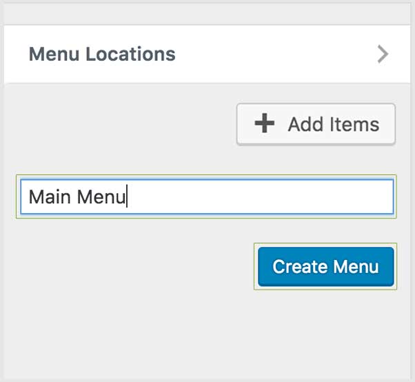 Name Custom Menu