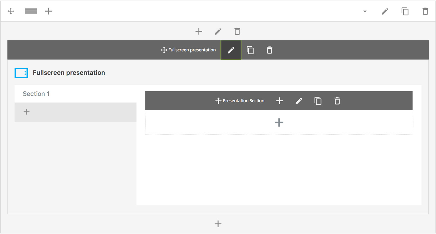 Fullscreen Section Settings