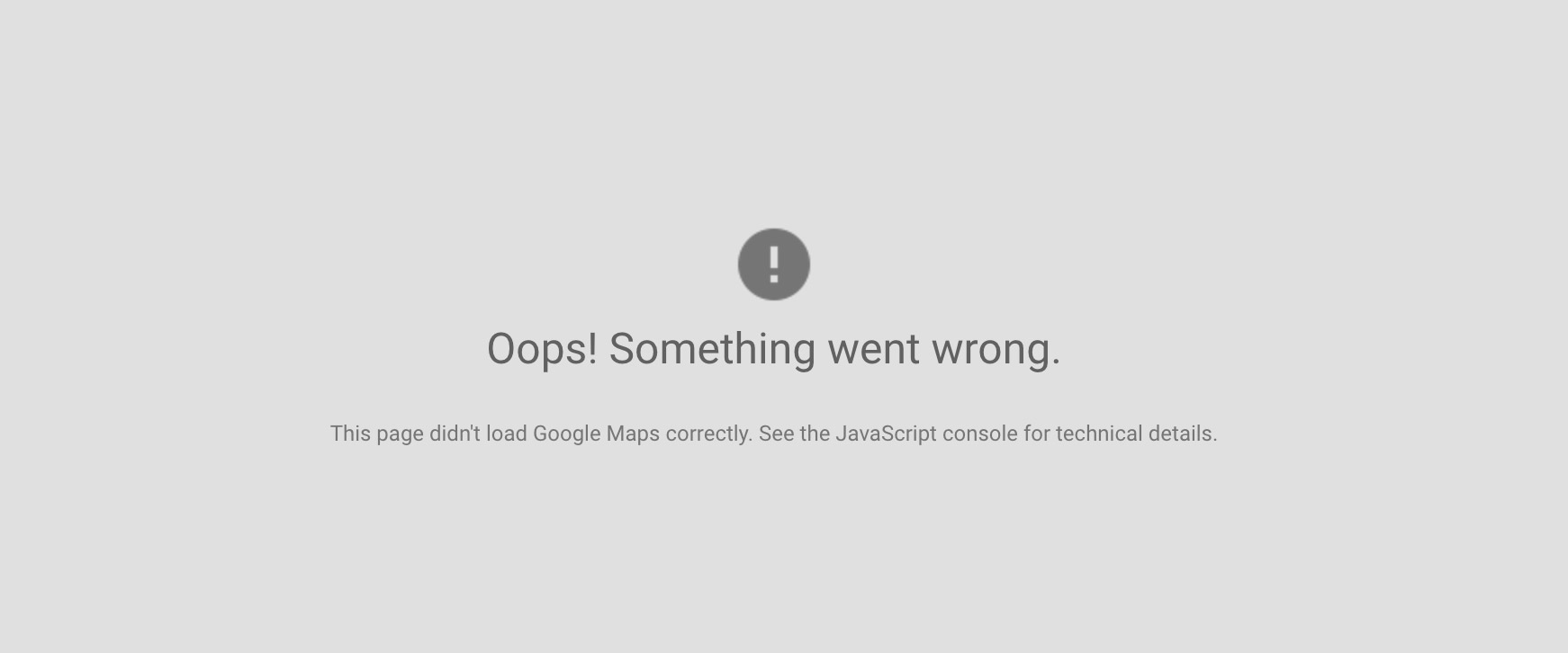 Google Map Troubleshooting