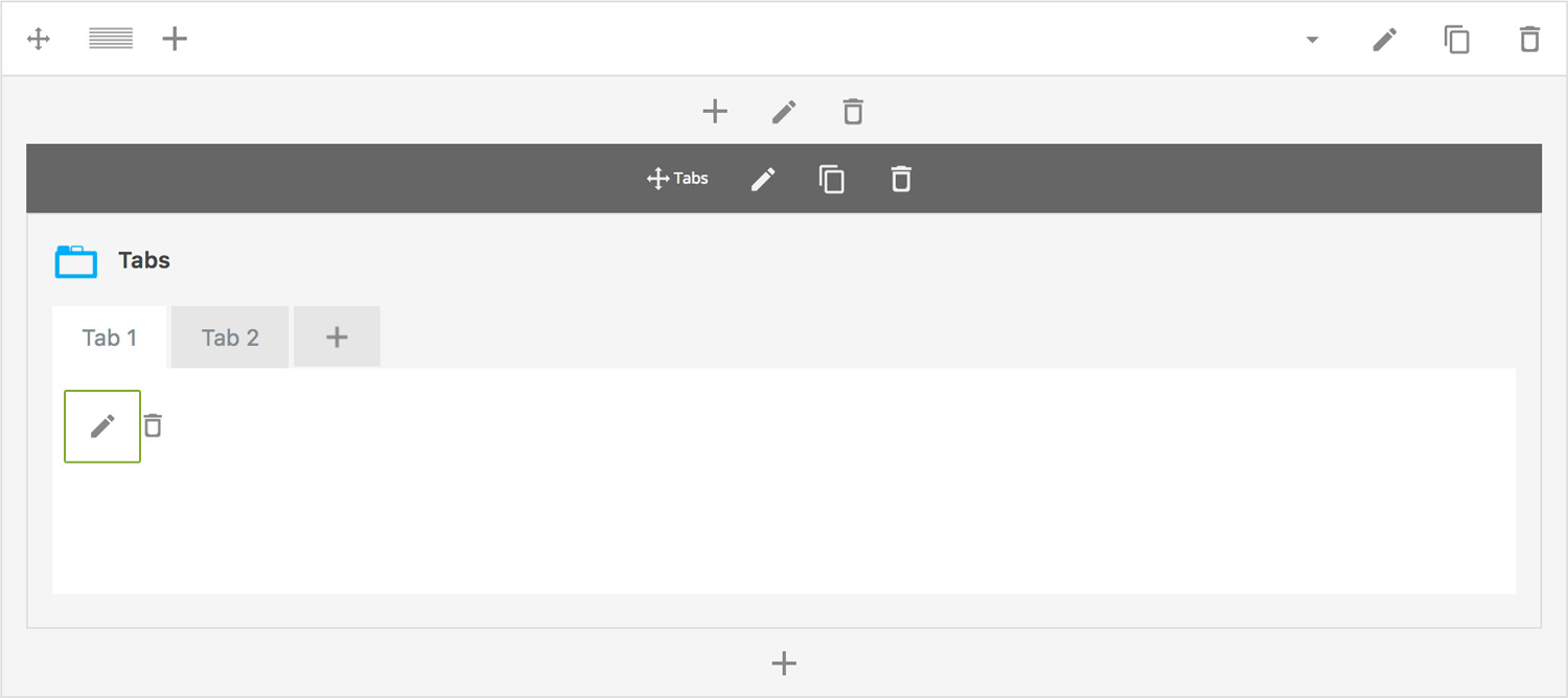 Tabs Add Content