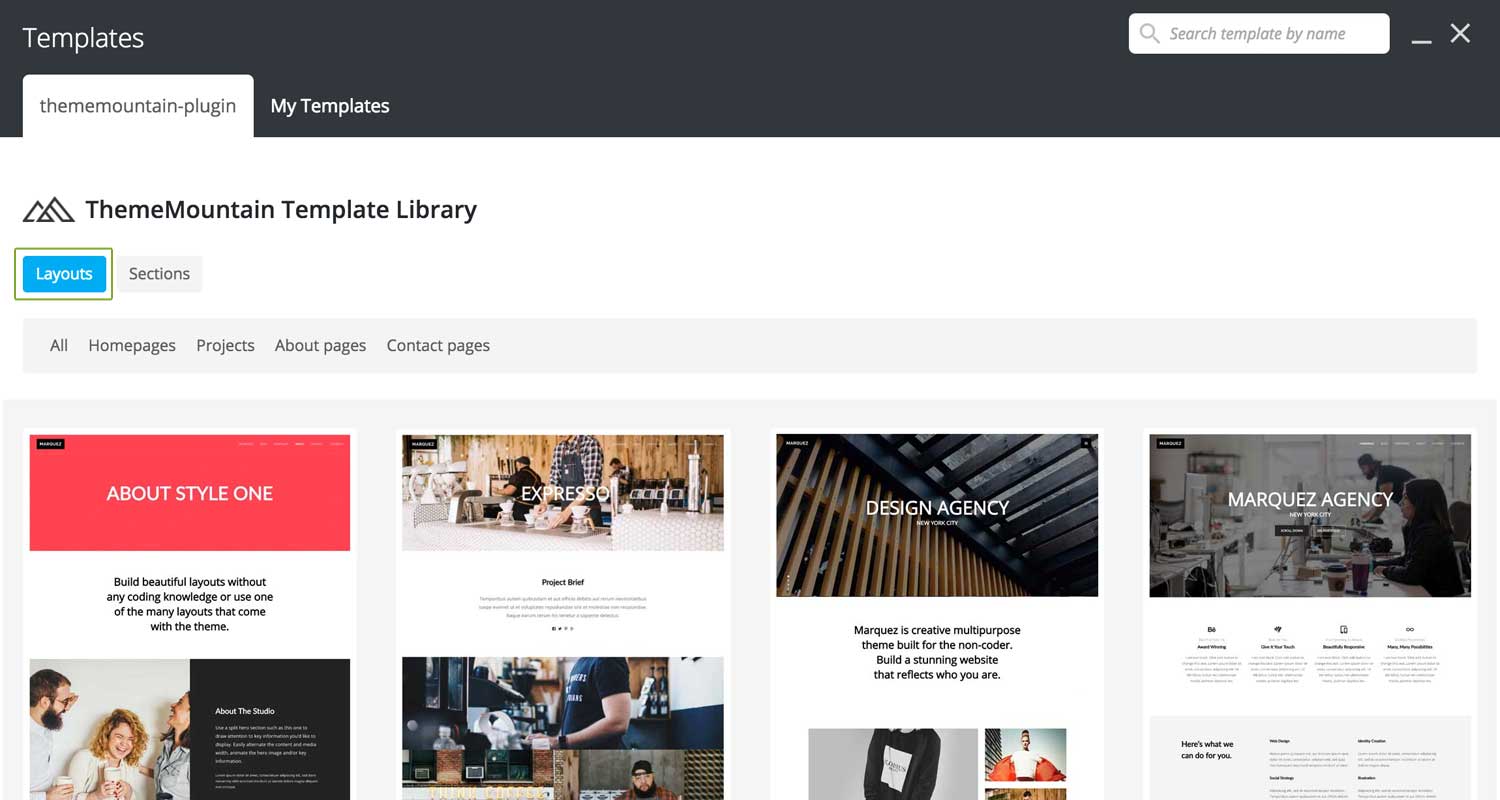 ThemeMountain Layout Library