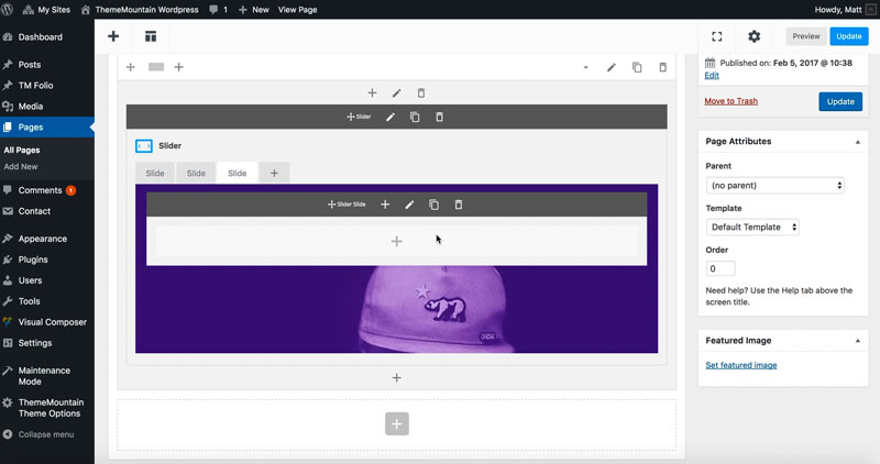 Adding captions to the slider